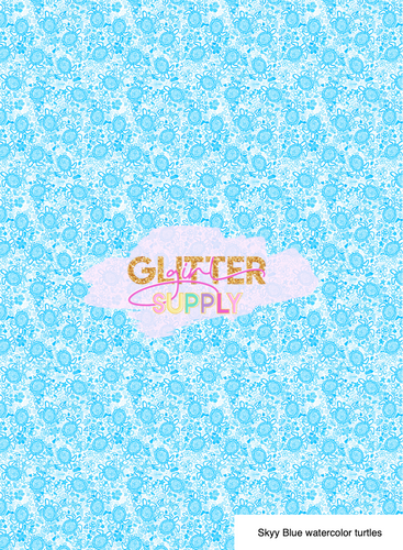 Skyy Blue watercolor turtles