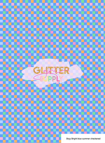 Skyy Bright blue summer checkered