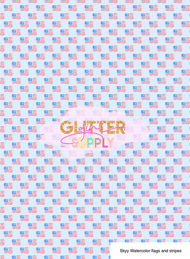 Skyy Watercolor flags and stripes