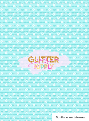 Skyy blue summer daisy waves