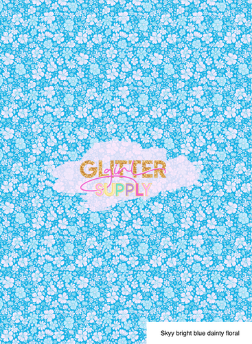 Skyy bright blue dainty floral