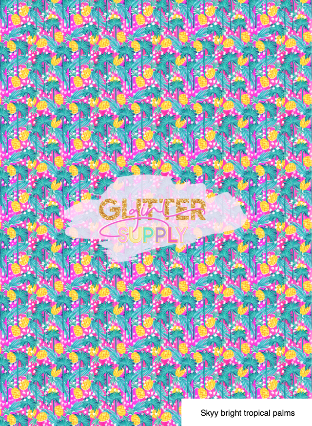 Skyy bright tropical palms