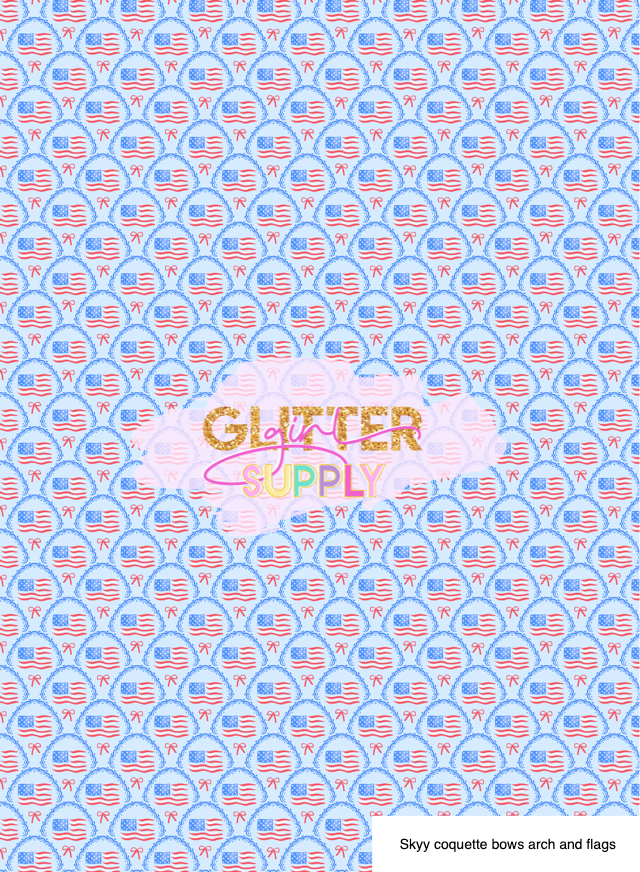 Skyy coquette bows arch and flags