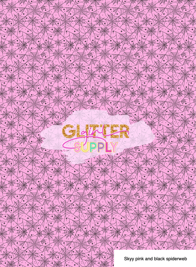 Skyy pink and black spiderweb