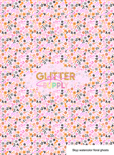 Skyy watercolor floral ghosts