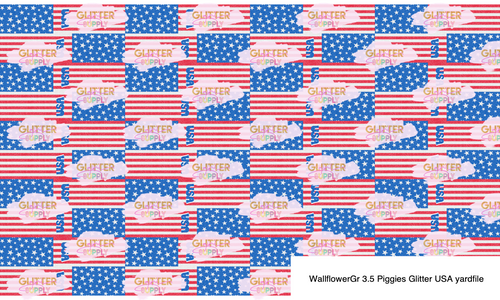 WallflowerGr 3.5 Piggies Glitter USA yardfile