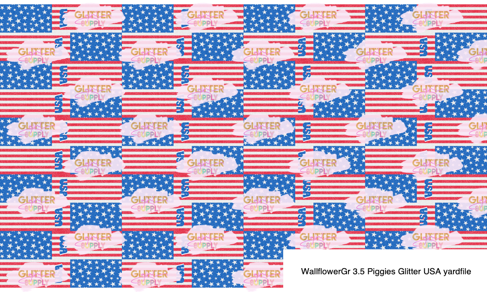 WallflowerGr 3.5 Piggies Glitter USA yardfile