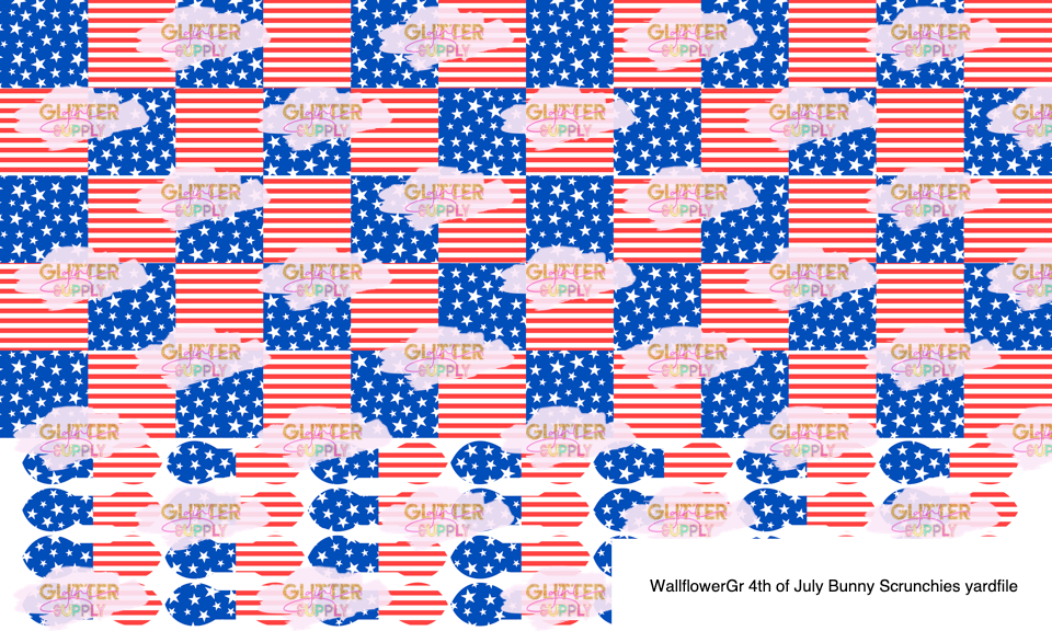 WallflowerGr 4th of July Bunny Scrunchies yardfile