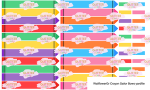 WallflowerGr Crayon Sailor Bows yardfile