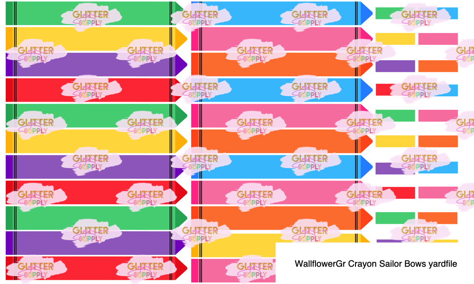 WallflowerGr Crayon Sailor Bows yardfile