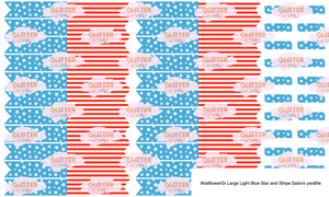 WallflowerGr Large Light Blue Star and Stripe Sailors yardfile