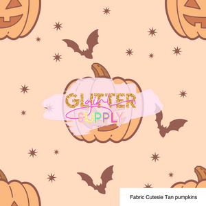 Fabric Cutesie Tan pumpkins