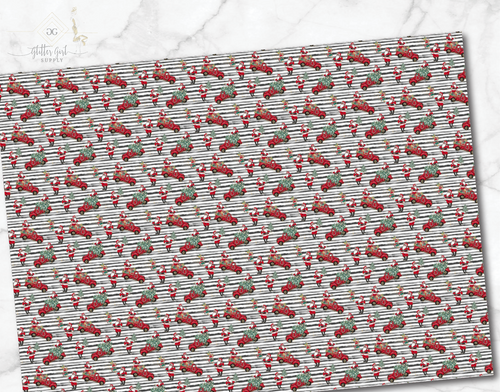 Brown Santa Truck Stripes