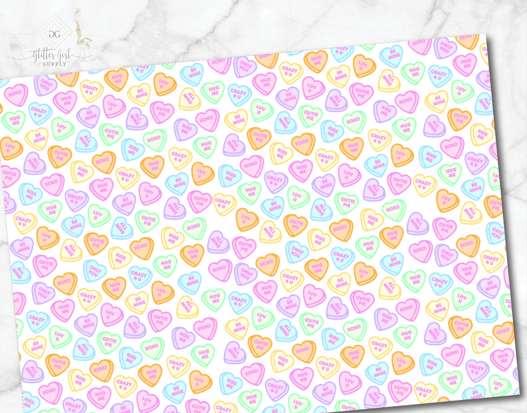 Candy Hearts Pastel