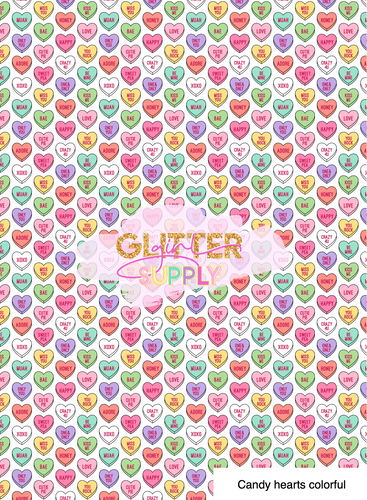 Candy hearts colorful