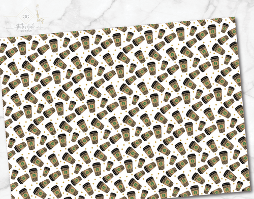 Cheetah Coffee White Background