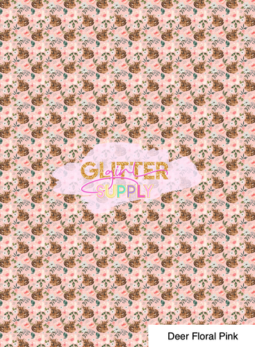 Deer Floral Pink