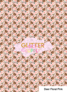 Deer Floral Pink