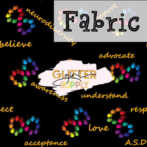 Fabric Autism infinity black