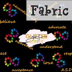 Fabric Autism infinity black