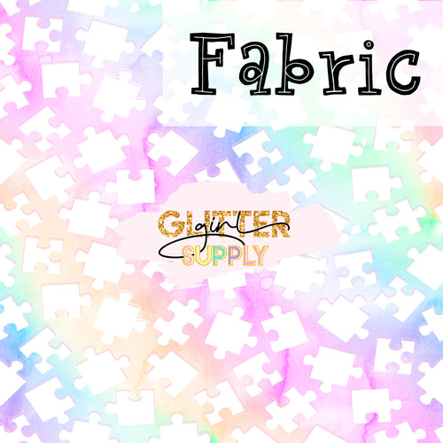 Fabric Autism puzzle pastel