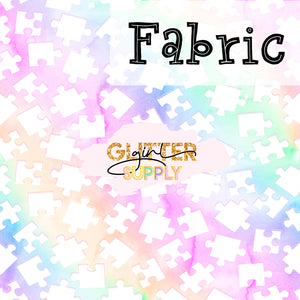 Fabric Autism puzzle pastel