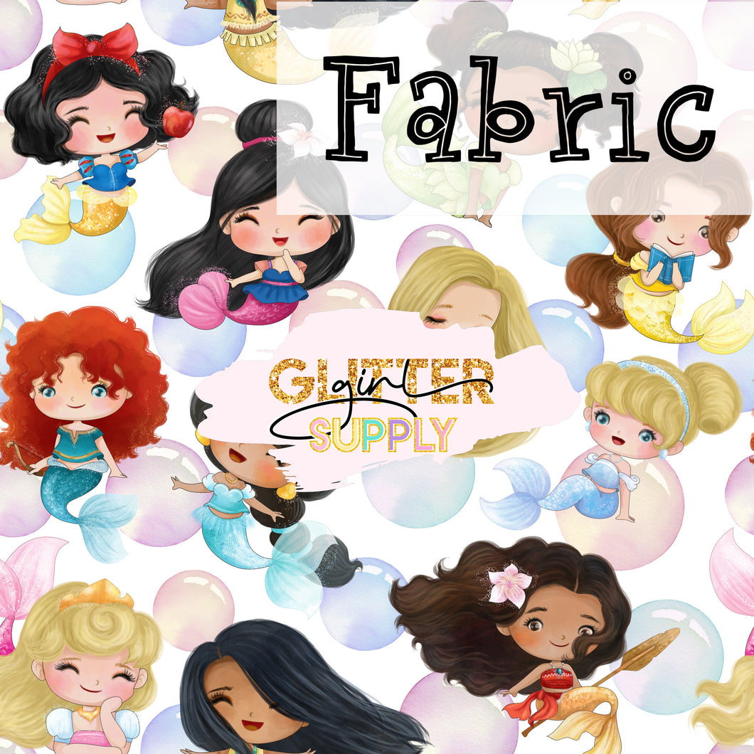 Fabric Bubble mermaid princesses