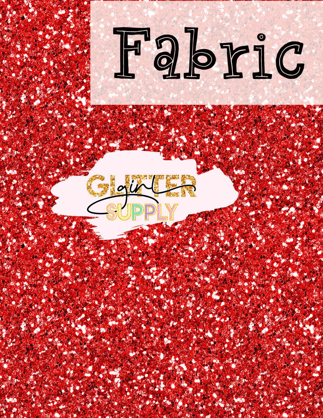 Fabric ChunkyRedGlitter