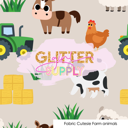 Fabric Cutesie Farm animals