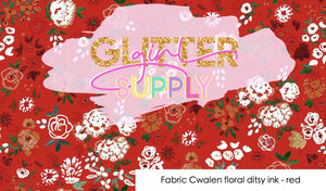 Fabric Cwalen floral ditsy ink - red
