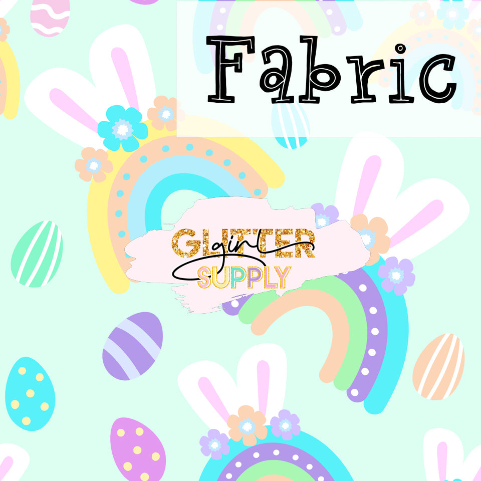 Fabric Easter bunny rainbows