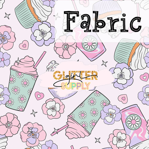 Fabric Floral Shakes and Cupcakes