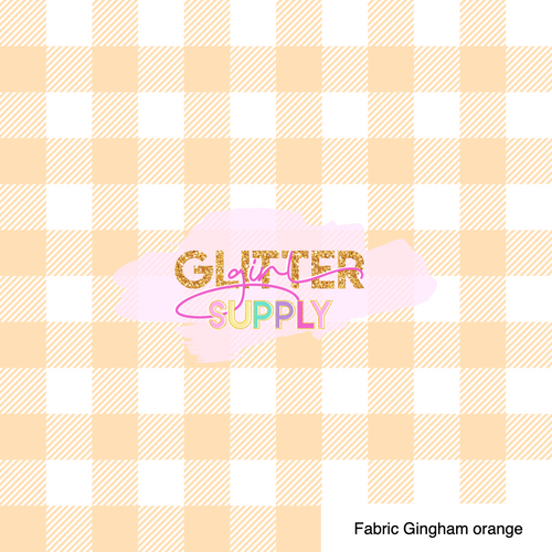 Fabric Gingham orange