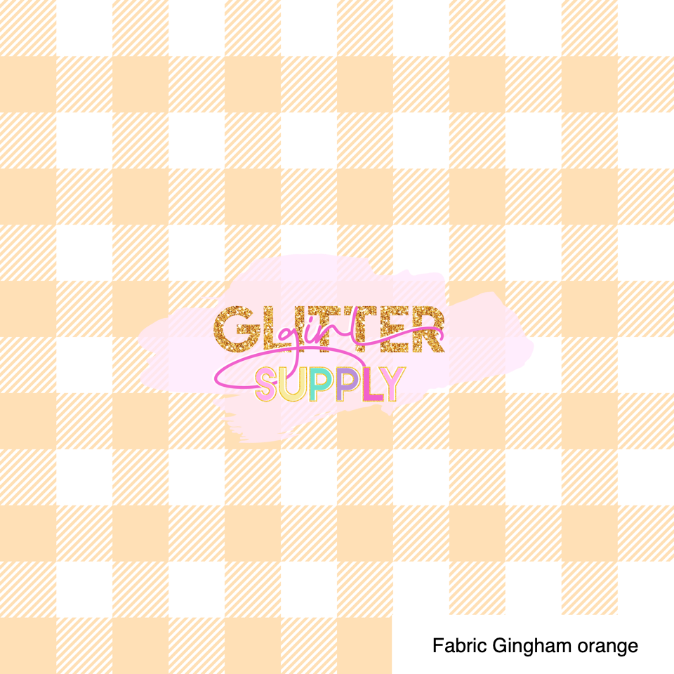 Fabric Gingham orange