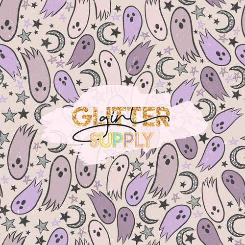 Fabric Golden June Purple Ghosts
