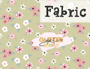 Fabric Heycute pastel mini floral green