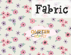 Fabric Heycute pastel mini floral white