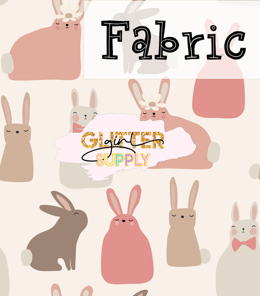 Fabric Heycute pink bunnies