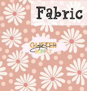 Fabric Heycute pink daisies