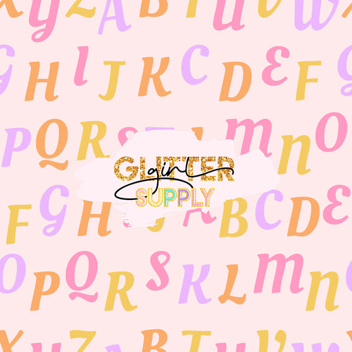 Fabric ILYPattern alphabet