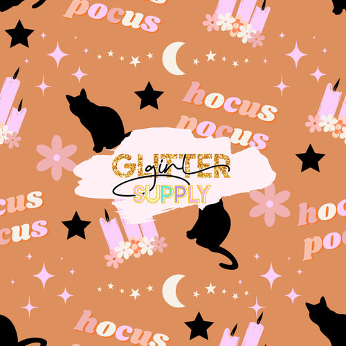 Fabric ILYPattern hocus pocus cat