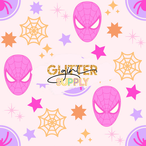 Fabric ILYPattern spiderman