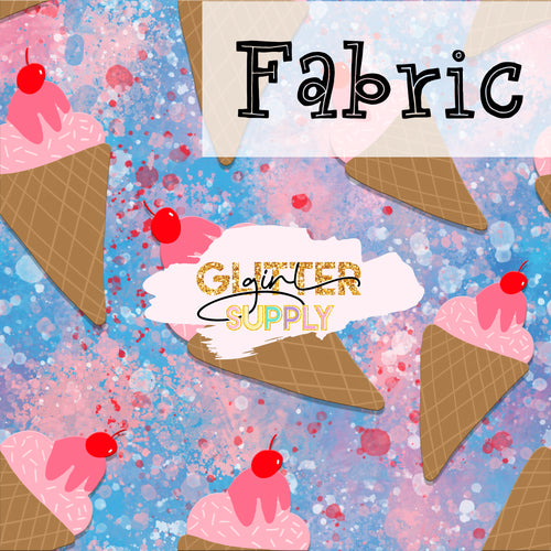 Fabric Ice cream cones pink