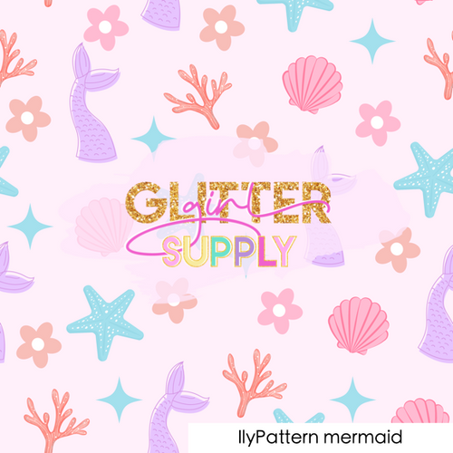 Fabric IlyPattern mermaid