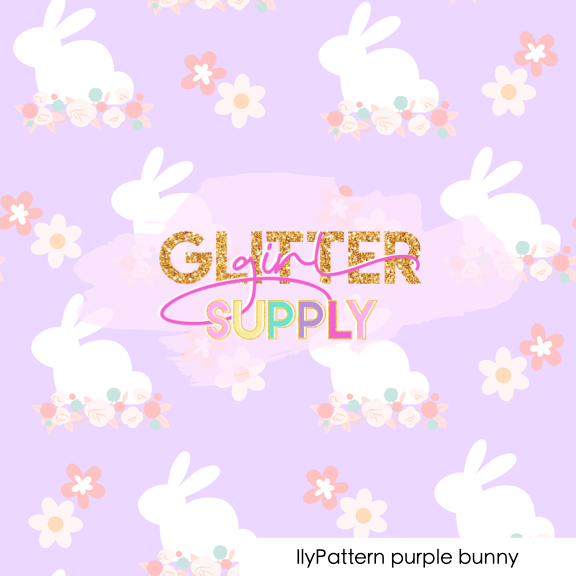 Fabric IlyPattern purple bunny