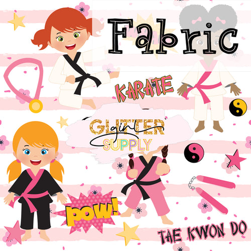 Fabric Karate Girl Floral