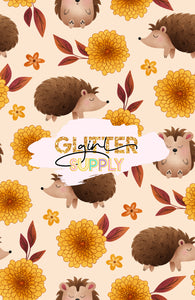 Fabric Kwinn Fall Y'all Floral Hedgehog Cream