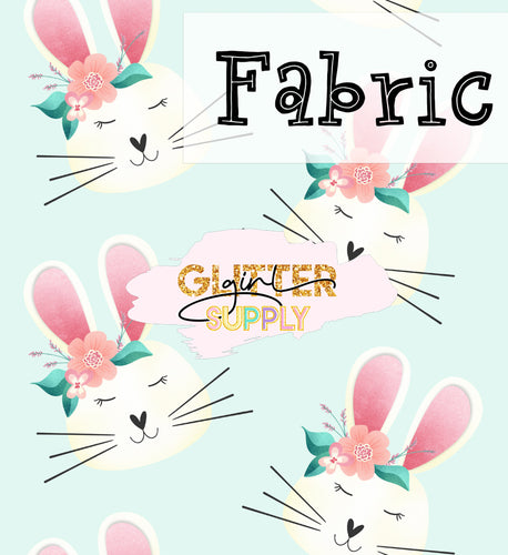 Fabric Kwinn Hoppy Easter Honey Bunny Mint