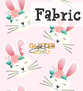 Fabric Kwinn Hoppy Easter Honey Bunny Pink