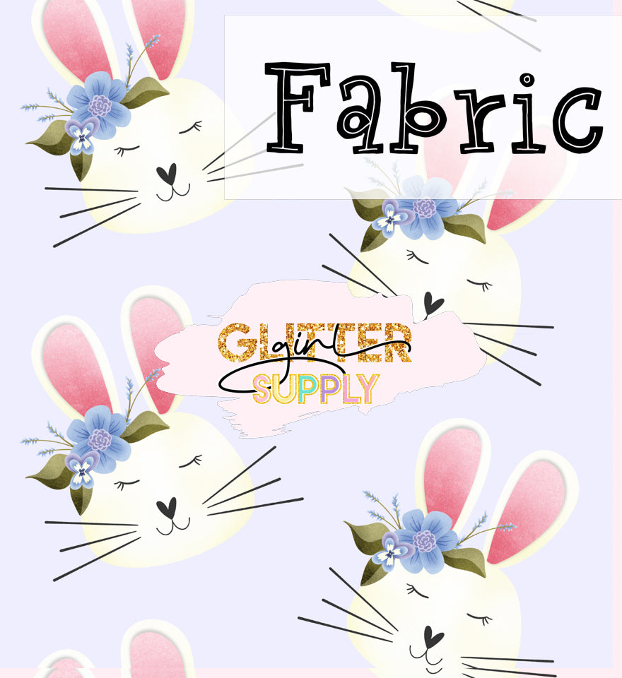 Fabric Kwinn Hoppy Easter Honey Bunny Purple